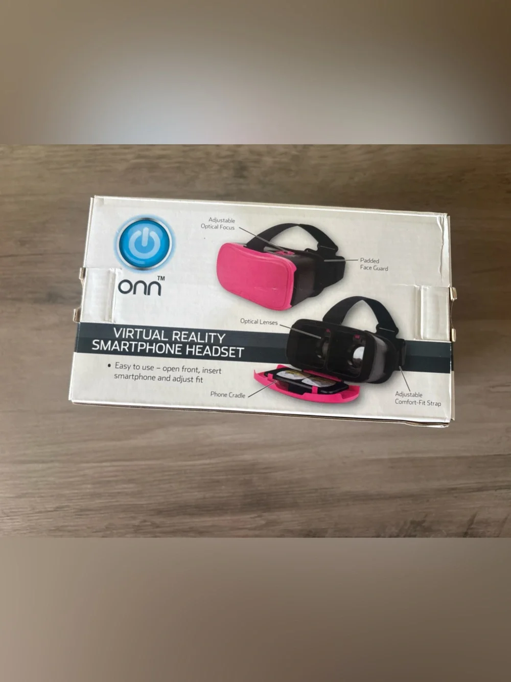 Onn Virtual Reality Smartphone Headset VR Viewer Fits iPhone & Android Up to 6”